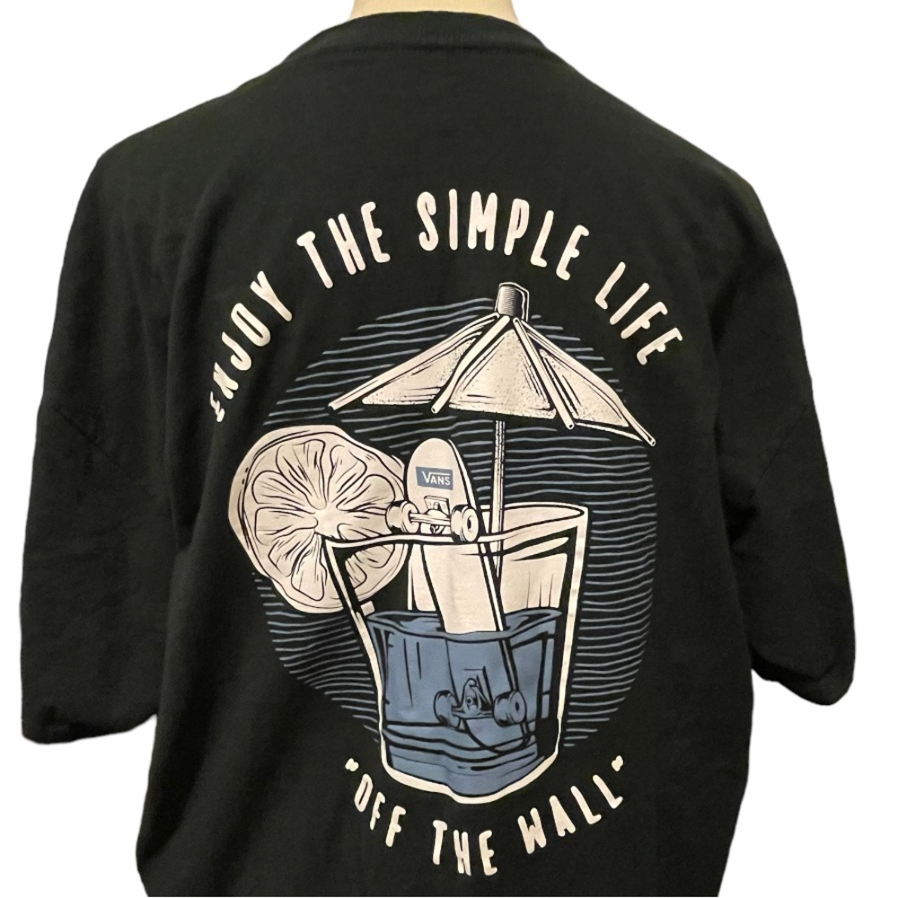 Vans T-shirt XL EUC  green Off the Wall Enjoy the Simple Life skateboard